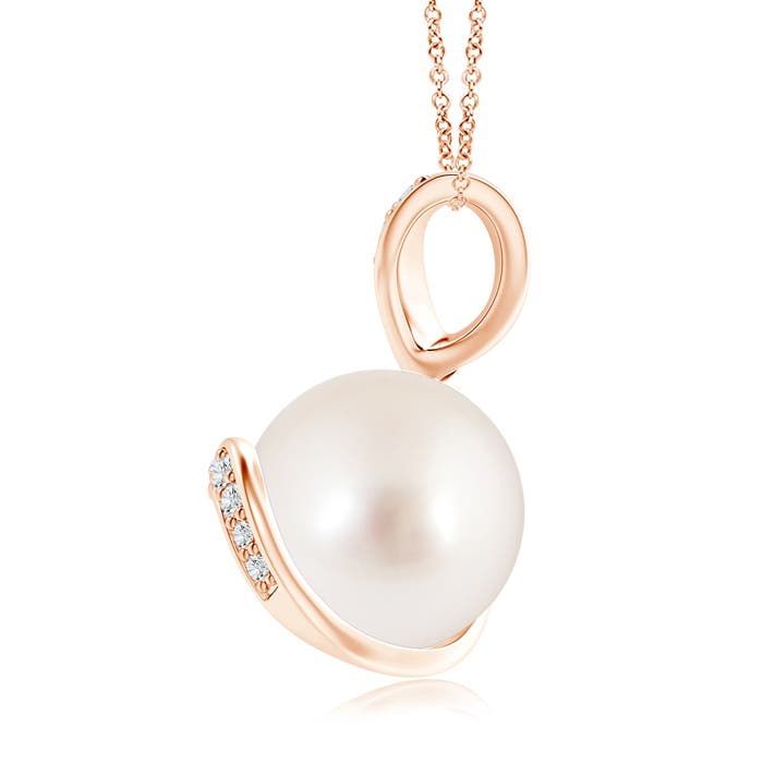 AAAA - South Sea Cultured Pearl / 7.37 CT / 14 KT Rose Gold