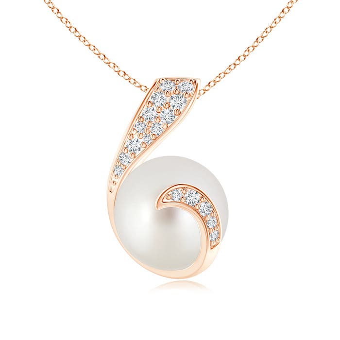 AAA - South Sea Cultured Pearl / 5.38 CT / 14 KT Rose Gold