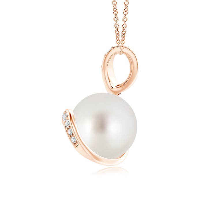 AAA - South Sea Cultured Pearl / 5.38 CT / 14 KT Rose Gold