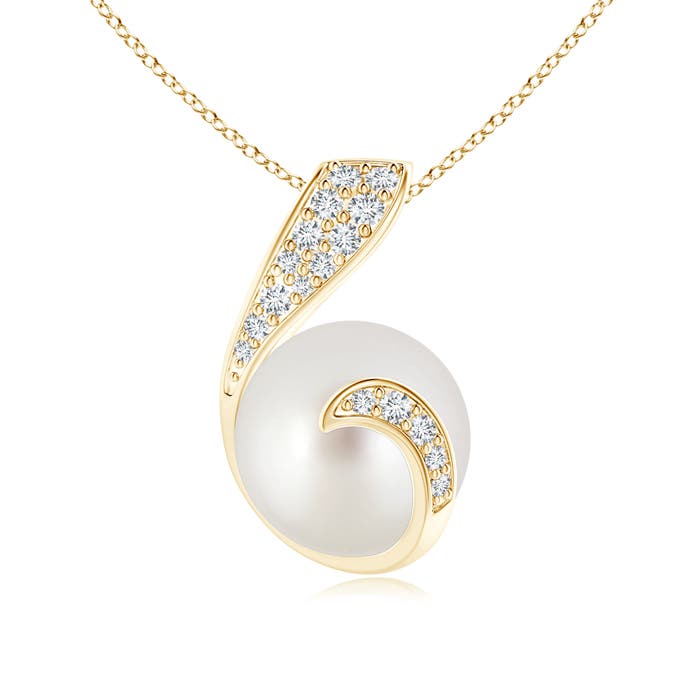 AAA - South Sea Cultured Pearl / 5.38 CT / 14 KT Yellow Gold