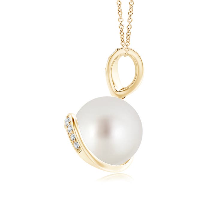 AAA - South Sea Cultured Pearl / 5.38 CT / 14 KT Yellow Gold