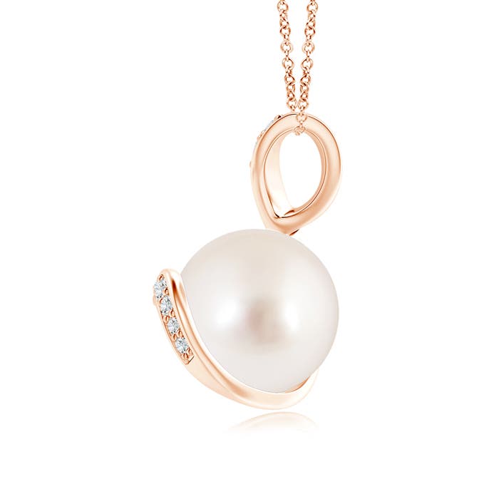 AAAA - South Sea Cultured Pearl / 5.38 CT / 14 KT Rose Gold