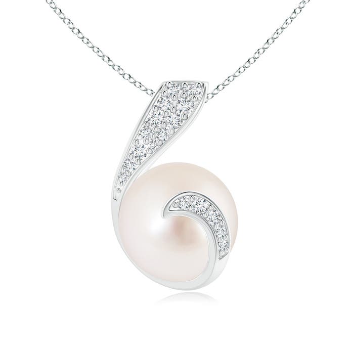 AAAA - South Sea Cultured Pearl / 5.38 CT / 14 KT White Gold