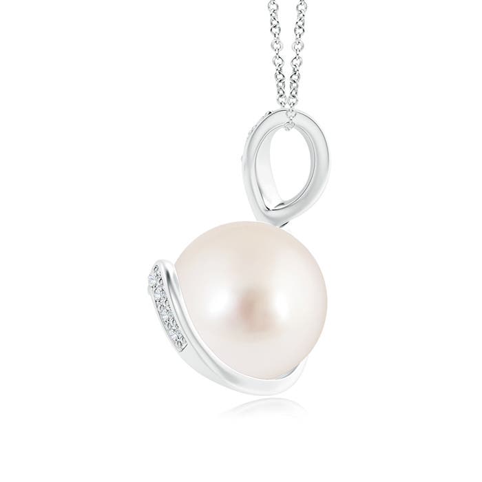 AAAA - South Sea Cultured Pearl / 5.38 CT / 14 KT White Gold