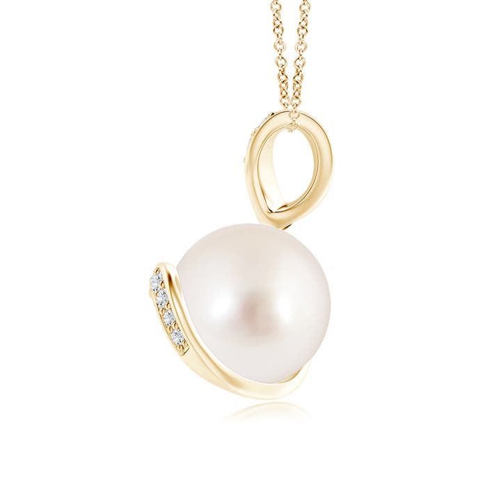 AAAA - South Sea Cultured Pearl / 5.38 CT / 14 KT Yellow Gold