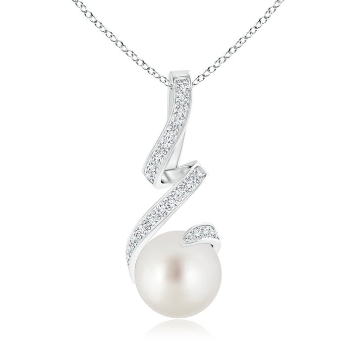 AAA - South Sea Cultured Pearl / 7.45 CT / 14 KT White Gold