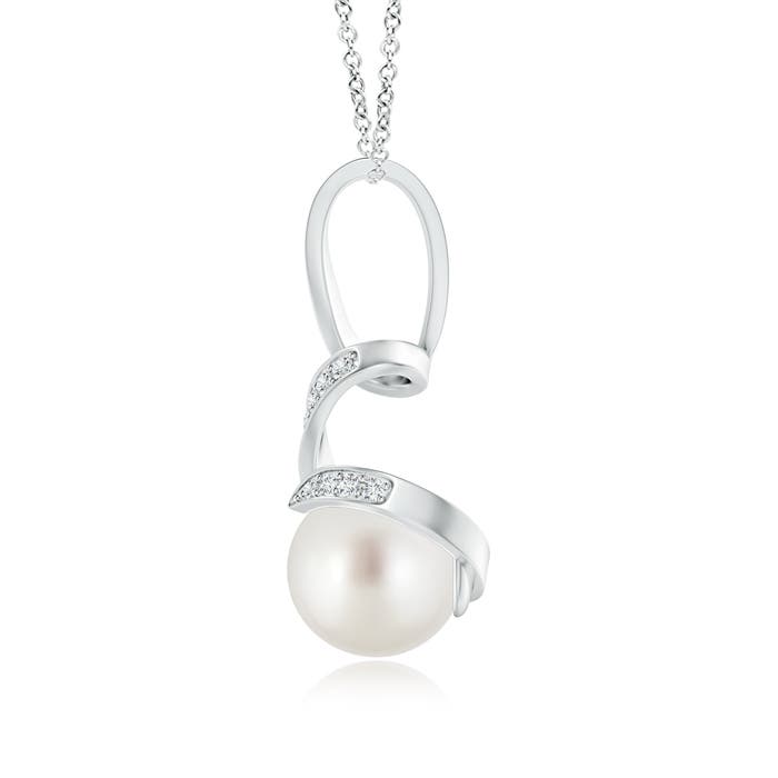 AAA - South Sea Cultured Pearl / 5.45 CT / 14 KT White Gold