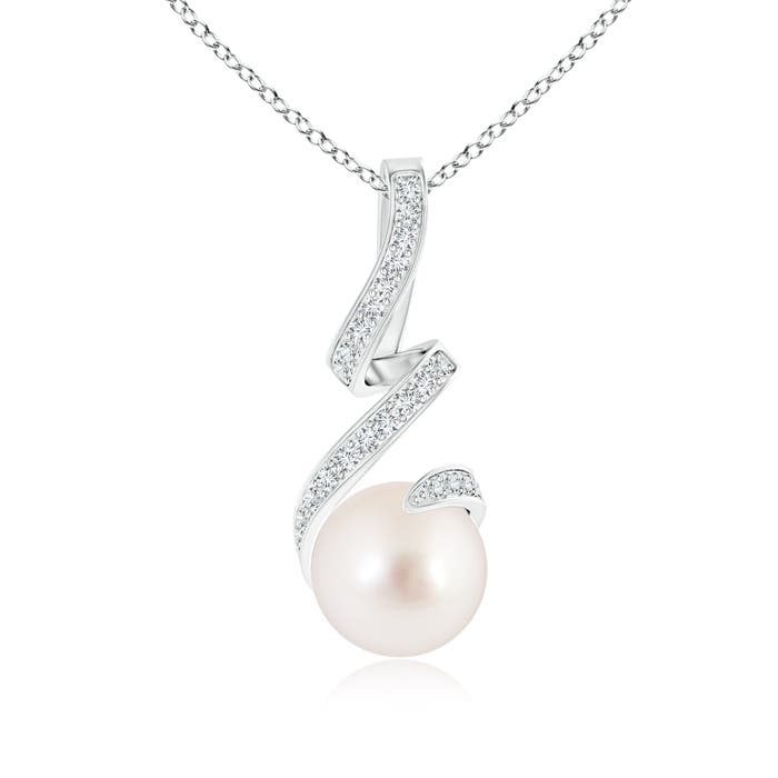 AAAA - South Sea Cultured Pearl / 5.45 CT / 14 KT White Gold