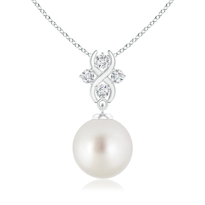 AAA - South Sea Cultured Pearl / 7.38 CT / 14 KT White Gold