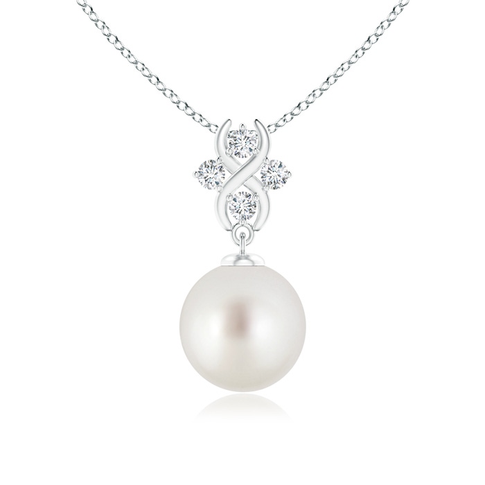 9mm AAA South Sea Pearl Pendant with Diamond Infinity Bale in White Gold