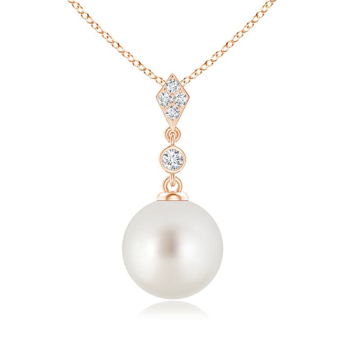 AAA - South Sea Cultured Pearl / 7.29 CT / 14 KT Rose Gold