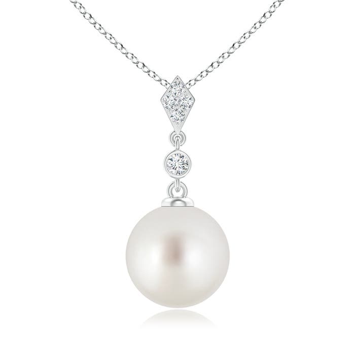 AAA - South Sea Cultured Pearl / 7.29 CT / 14 KT White Gold