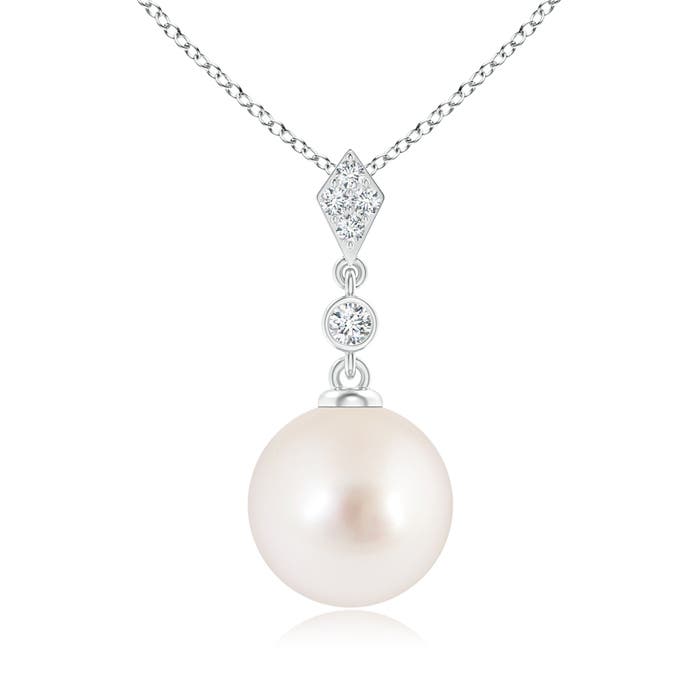 AAAA - South Sea Cultured Pearl / 7.29 CT / 14 KT White Gold