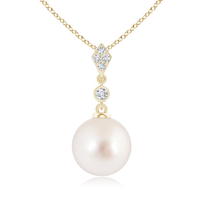 AAAA - South Sea Cultured Pearl / 7.29 CT / 14 KT Yellow Gold