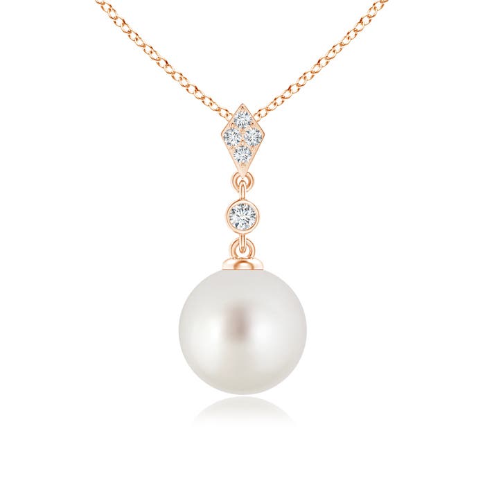 AAA - South Sea Cultured Pearl / 5.33 CT / 14 KT Rose Gold