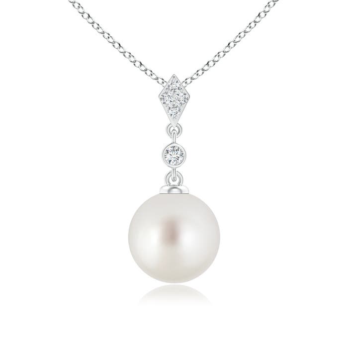 AAA - South Sea Cultured Pearl / 5.33 CT / 14 KT White Gold