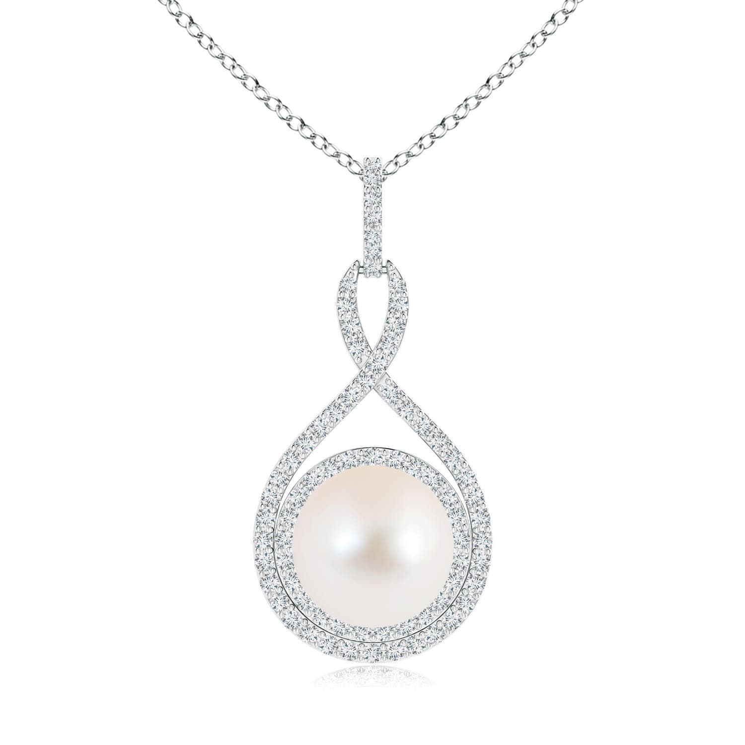 AAA - Freshwater Cultured Pearl / 7.79 CT / 14 KT White Gold