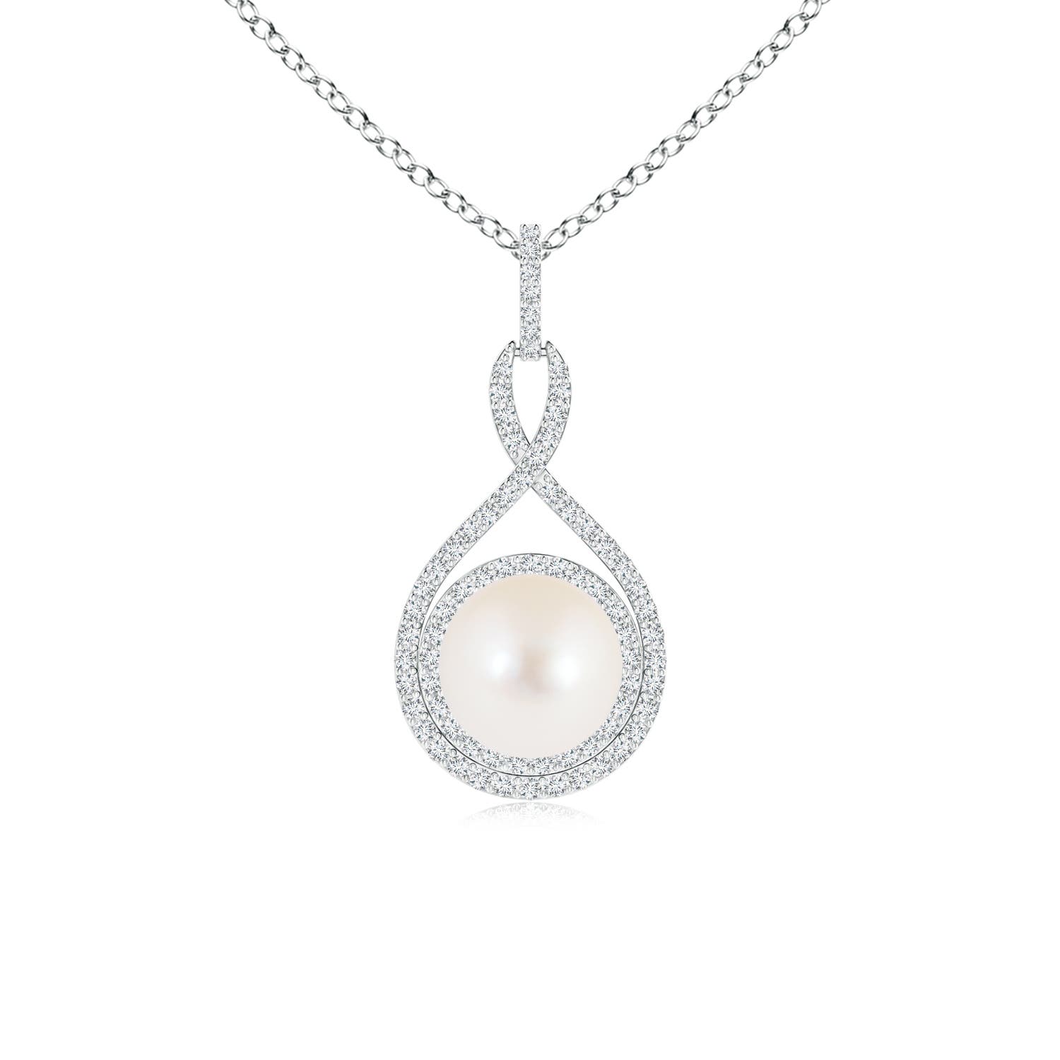 AAA - Freshwater Cultured Pearl / 4.08 CT / 14 KT White Gold