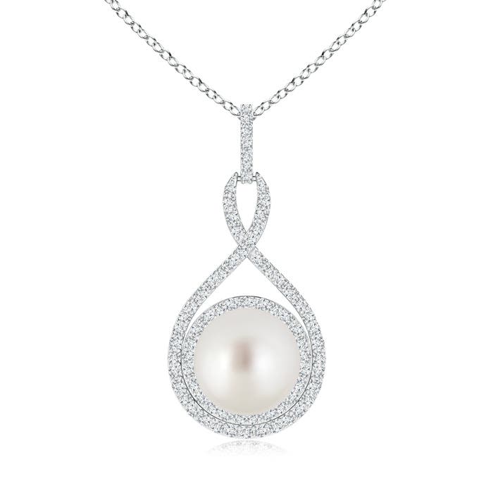 AAA - South Sea Cultured Pearl / 7.79 CT / 14 KT White Gold
