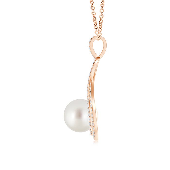 AAA - South Sea Cultured Pearl / 5.69 CT / 14 KT Rose Gold