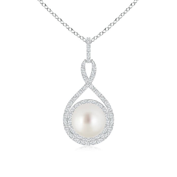 AAA - South Sea Cultured Pearl / 5.69 CT / 14 KT White Gold