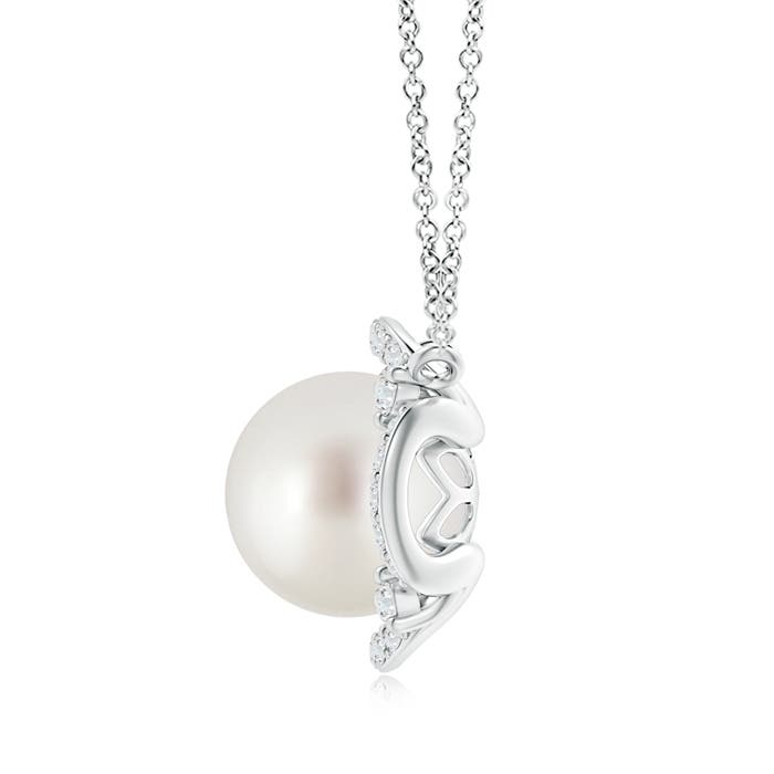 AAA - South Sea Cultured Pearl / 7.54 CT / 14 KT White Gold