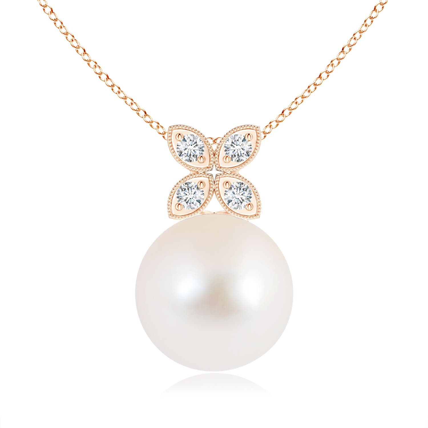 AAA - Freshwater Cultured Pearl / 7.3 CT / 14 KT Rose Gold