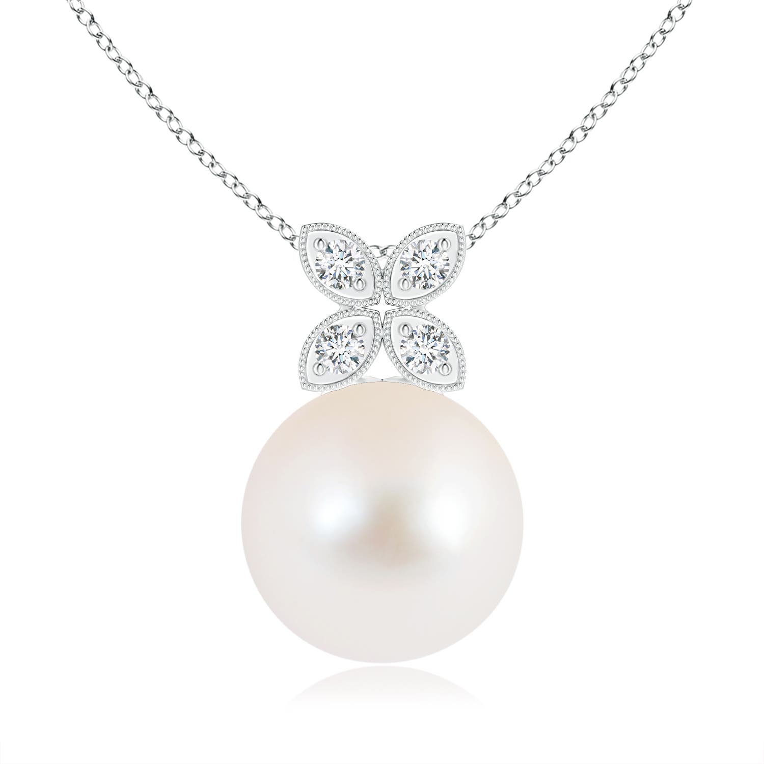 AAA - Freshwater Cultured Pearl / 7.3 CT / 14 KT White Gold