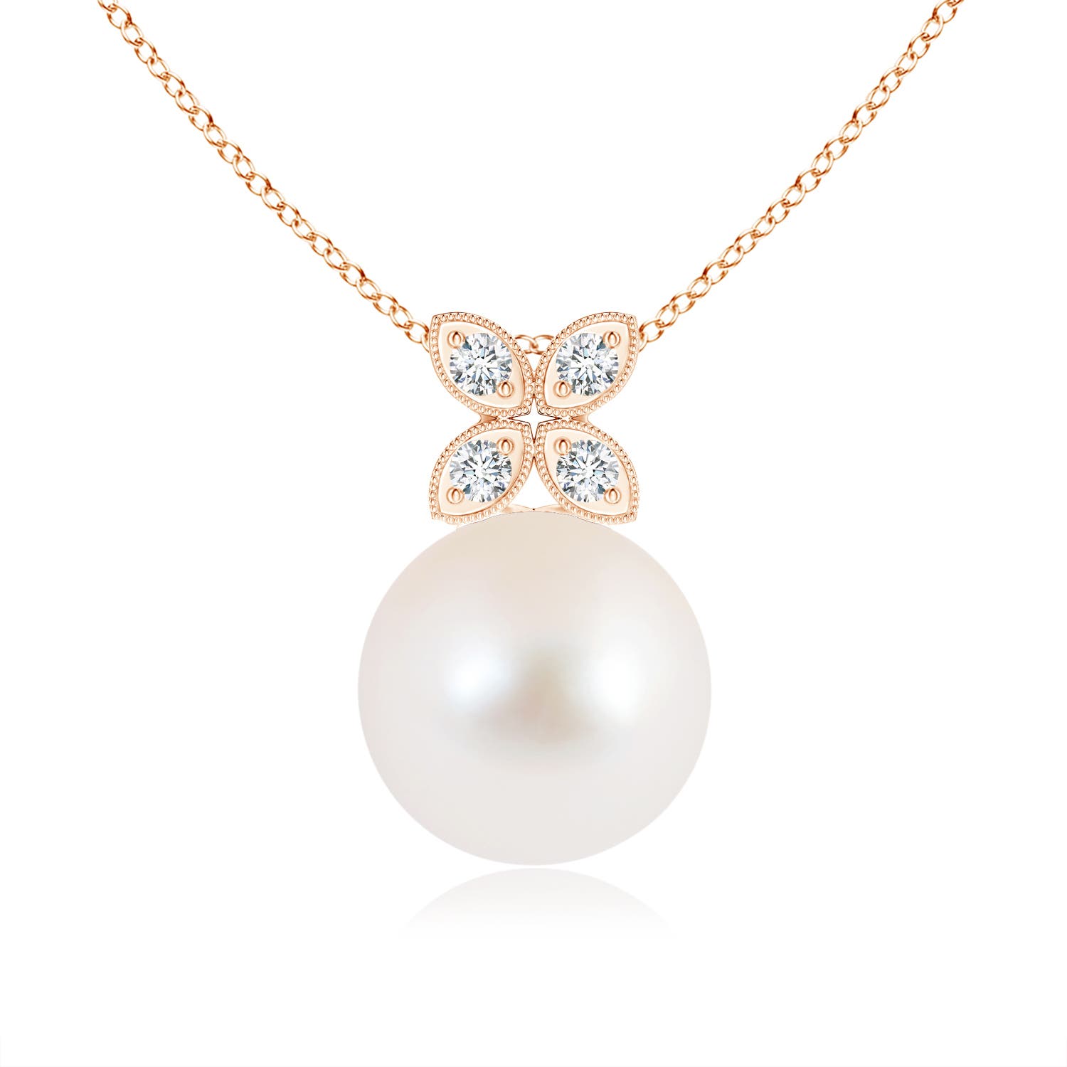 AAA - Freshwater Cultured Pearl / 5.32 CT / 14 KT Rose Gold