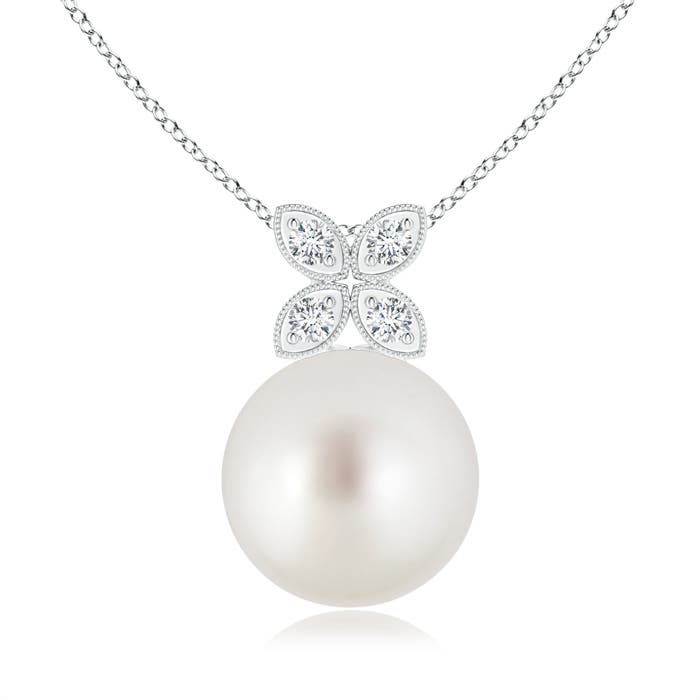 AAA - South Sea Cultured Pearl / 7.3 CT / 14 KT White Gold