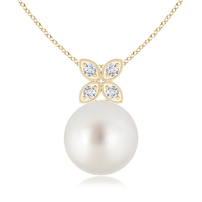 AAA - South Sea Cultured Pearl / 7.3 CT / 14 KT Yellow Gold