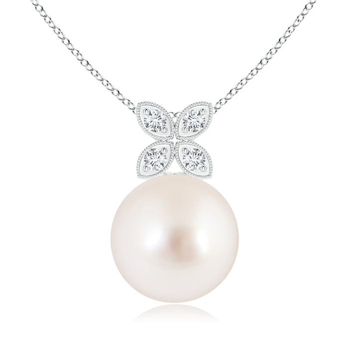 AAAA - South Sea Cultured Pearl / 7.3 CT / 14 KT White Gold