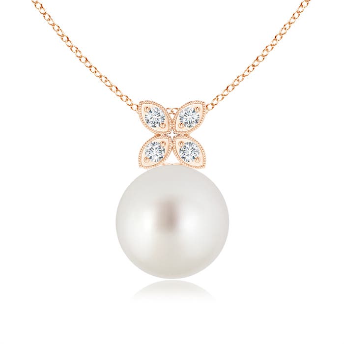 AAA - South Sea Cultured Pearl / 5.32 CT / 14 KT Rose Gold