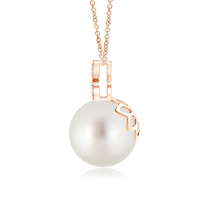 AAA - South Sea Cultured Pearl / 5.32 CT / 14 KT Rose Gold