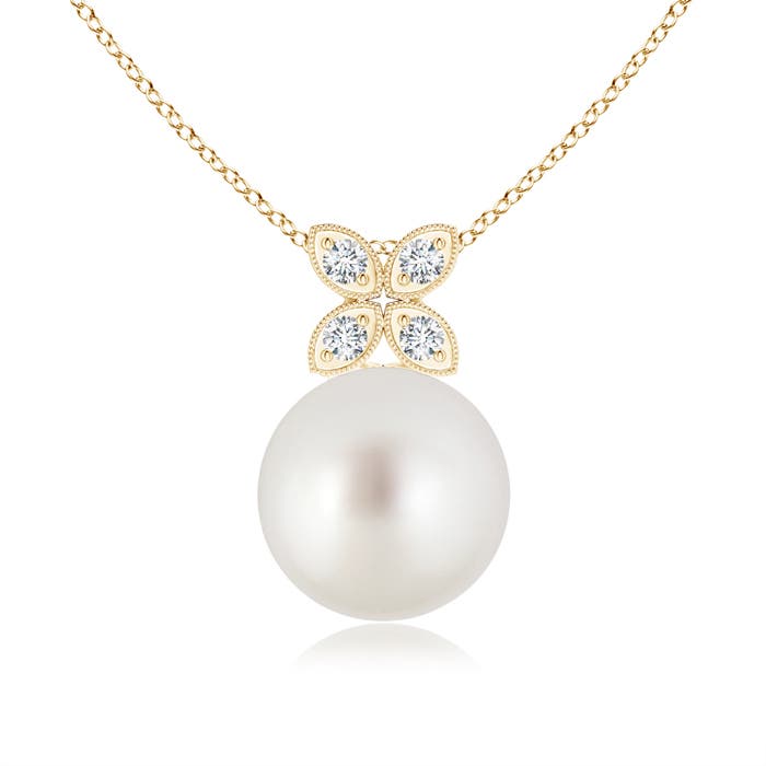 AAA - South Sea Cultured Pearl / 5.32 CT / 14 KT Yellow Gold