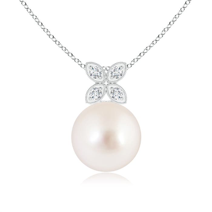 AAAA - South Sea Cultured Pearl / 5.32 CT / 14 KT White Gold