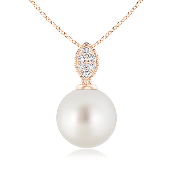 AAA - South Sea Cultured Pearl / 7.26 CT / 14 KT Rose Gold