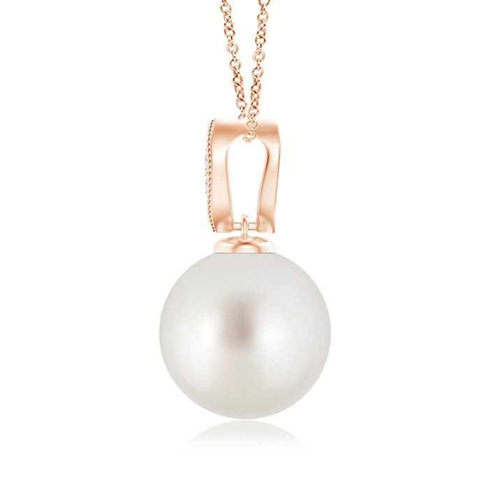 AAA - South Sea Cultured Pearl / 7.26 CT / 14 KT Rose Gold