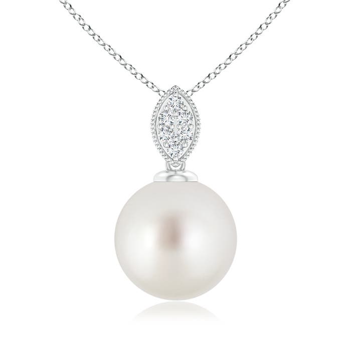 AAA - South Sea Cultured Pearl / 7.26 CT / 14 KT White Gold