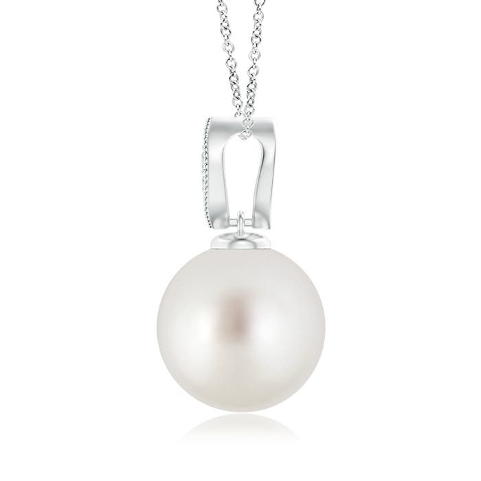 AAA - South Sea Cultured Pearl / 7.26 CT / 14 KT White Gold