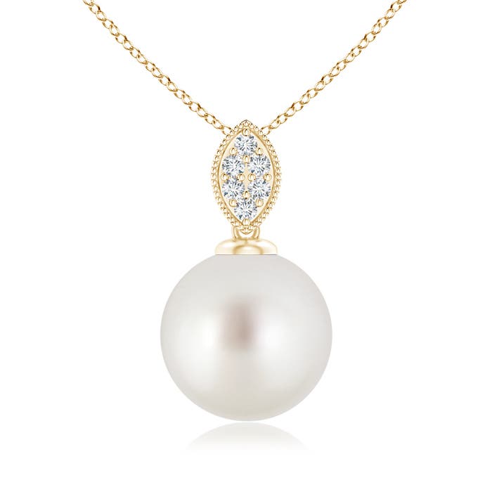 AAA - South Sea Cultured Pearl / 7.26 CT / 14 KT Yellow Gold