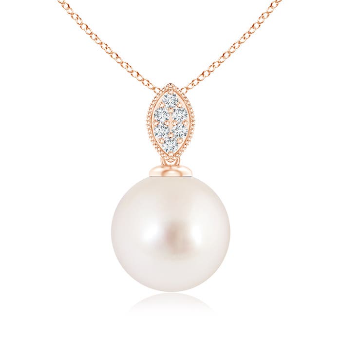 AAAA - South Sea Cultured Pearl / 7.26 CT / 14 KT Rose Gold