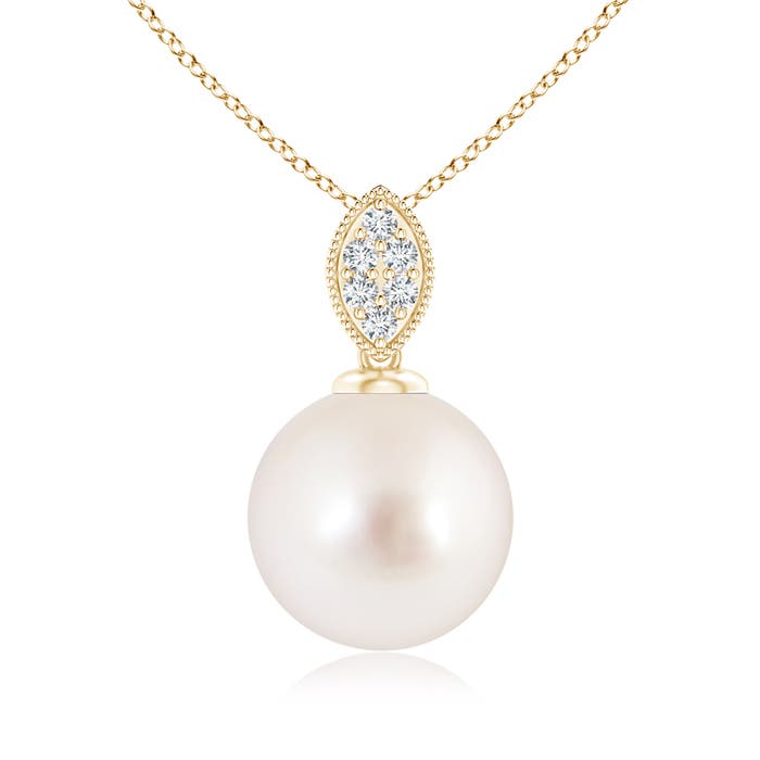 AAAA - South Sea Cultured Pearl / 7.26 CT / 14 KT Yellow Gold