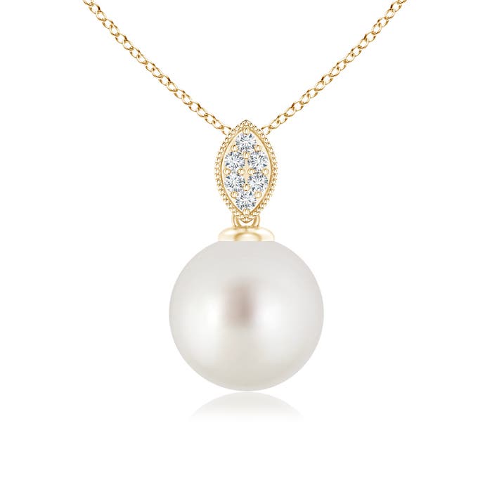 AAA - South Sea Cultured Pearl / 5.3 CT / 14 KT Yellow Gold