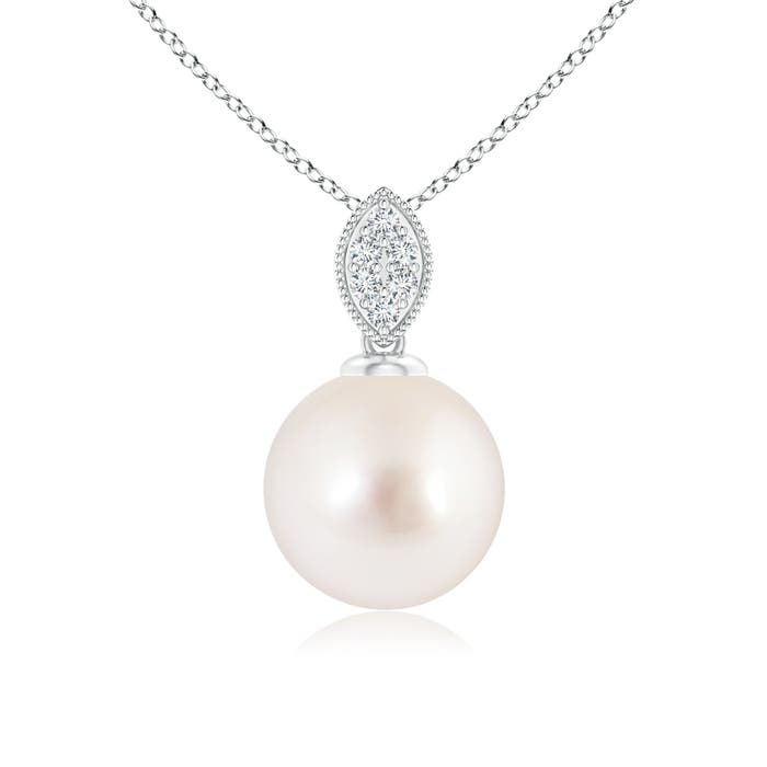 AAAA - South Sea Cultured Pearl / 5.3 CT / 14 KT White Gold