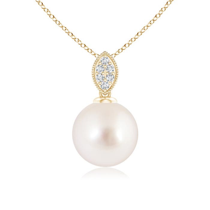 AAAA - South Sea Cultured Pearl / 5.3 CT / 14 KT Yellow Gold