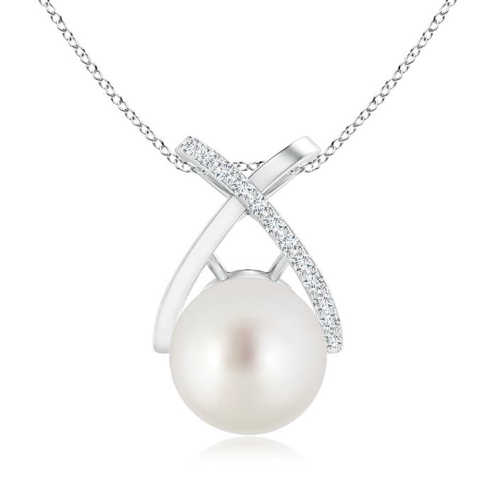 AAA - South Sea Cultured Pearl / 7.32 CT / 14 KT White Gold