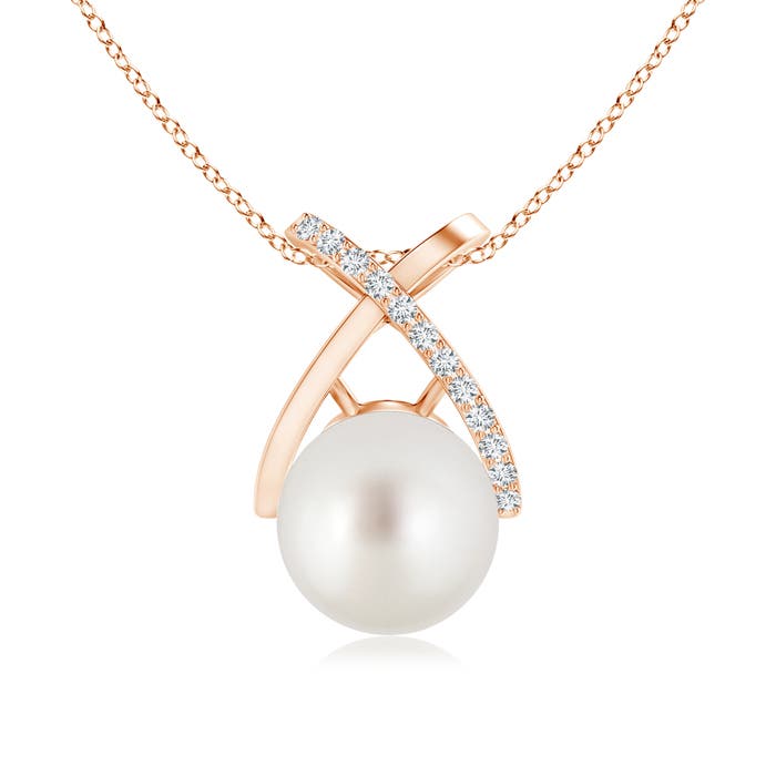 AAA - South Sea Cultured Pearl / 5.35 CT / 14 KT Rose Gold