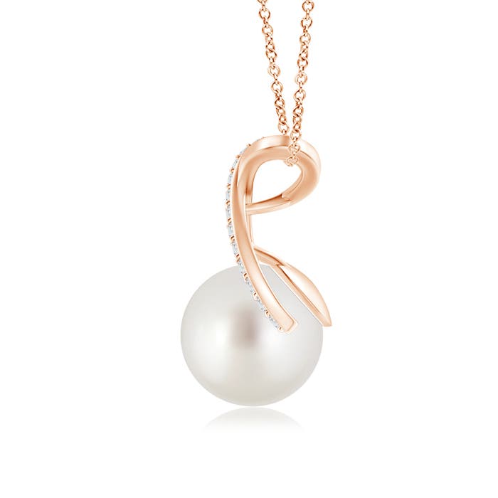 AAA - South Sea Cultured Pearl / 5.35 CT / 14 KT Rose Gold