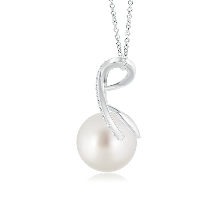 AAA - South Sea Cultured Pearl / 5.35 CT / 14 KT White Gold